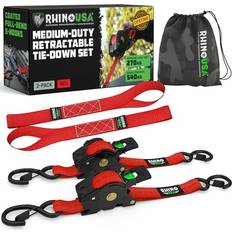 Rhino USA Selbstaufrollende Spanngurte 2er Pack