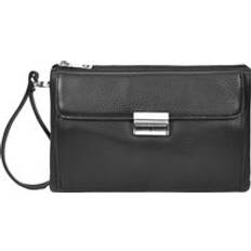 Black - Men Clutches House of Leather Real Wrist Bag Clutch Organiser Style - Black
