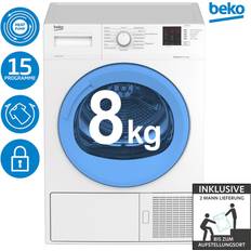Wäschetrockner Beko DS843F3G0 B300 Wärmepumpentrockner 8kg Weiß