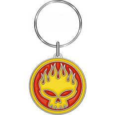 Lompakot ja Avaimenperät The Offspring Skull Logo Keyring - Yellow/Red