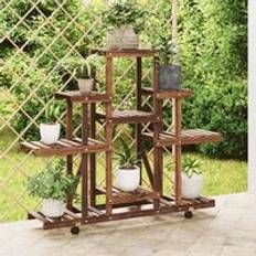 Pots, Plants & Cultivation Berkfield Home Flower Stand with Wheels 110x25x101 cm
