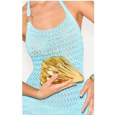 Solid Colours Clutches PrettyLittleThing Abstract Shell Hard Clutch Bag - Yellow