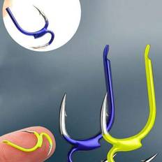 Fishing Equipment Shein 20pcs Solid Color Female Double Hooks