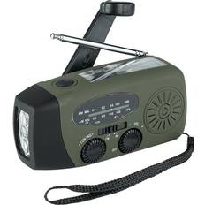 AM Radioapparater Fosco Emergency Solar Cranck Army Green