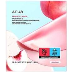 Anua Facial Masks Anua Peach 70 Niacin Brightening Collagen Mask 4 Pack