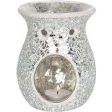 Oil Lamps Something Different Crackle-Effect Burner Silver L Oil Lamp