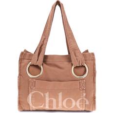 Beach Bags Chloe Plage Washed Cotton Shoulder Bag