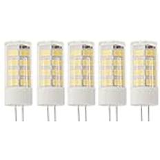 Pack 5 LED Lampor 12V DC G4 5W Naturvit