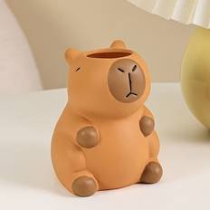 Temu Cute Capybara Pen Holder Makeup Brush Organizer