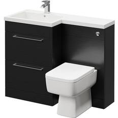 Napoli Combination Nero Oak 1100mm Vanity Suite