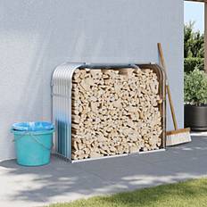 Paniers à Bois de Chauffage vidaXL Haardhoutopslag 120x45x100 cm Gegalvaniseerd Staal Zilverkleur