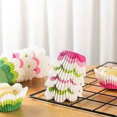 Shein 200 Pcs Flower Liners Pink Purple Yellow Cupcake Case