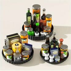 Spice Racks Shein 3 Pack Lazy Susan Turntable Cupboard Organiser