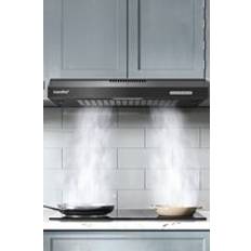 60cm visor cooker hood Living and Home 60cm Visor Cooker Hood Under Cabinet, Black