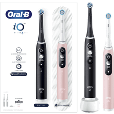 Oral b eltandborstar duo Oral-B iO Series 6 Twin Pack Black Lava & Pink Sand