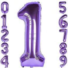 Number Balloons on sale Shein 40-Inch Jumbo Purple Number Foil Balloon