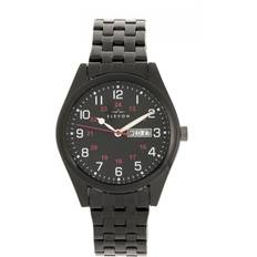 Mens Gann Bracelet Watch Black Stainless Steel