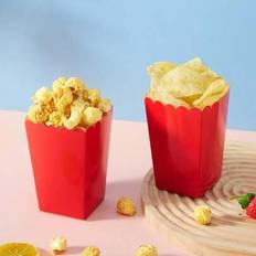 Red Popcorn Box Shein Red Food Boxes 10 24pcs