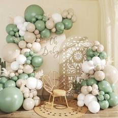 Green Balloon Arches Shein 107pcs Sage Green White Balloon Arch Kit