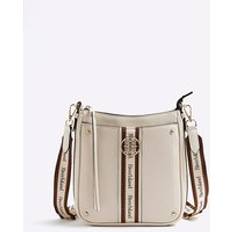 Shoulder Strap Messenger Bags River Island Womens Cream Webbing Pocket Messenger Bag