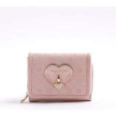 Pink Coin Purses River Island Girls Pink Monogram Heart Lock Purse