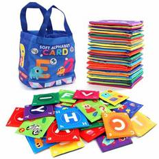 Activity Books Shein Infant Soft Cloth Book With 26 Alphabet Cards