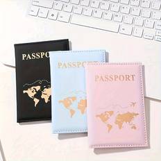 Temu 3pcs Fashion Passport Covers - Black/Blue/Pink