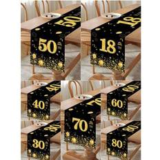 Text & Letters Table Decorations Shein Happy Birthday Disposable Table Runner