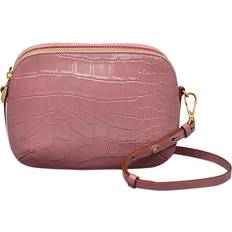 Radley Pink Handbags Radley Place Croc Effect Medium Leather Crossbody Bag - French Rose