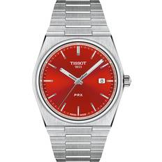 Red - Unisex Wrist Watches Tissot PRX Unisex Bracelet Strap Watch 40mm