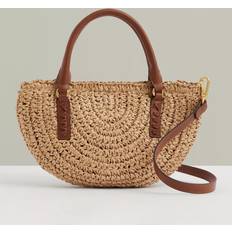 Magnetlås Muleposer Reiss Natural Eden Raffia Woven Tote Bag