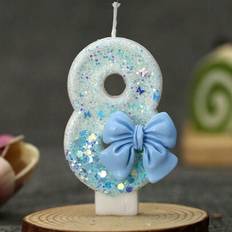Shein Dream Blue Bow Birthday Candles