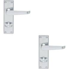 Door Handles Loops Victorian Flat Lever On Bathroom Backplate Handle 150 x 42 mm