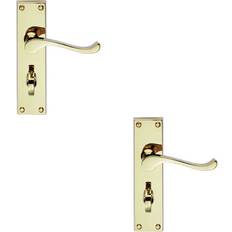 Door Handles Loops Victorian Scroll Handle On Bathroom Backplate 155 x 41mm