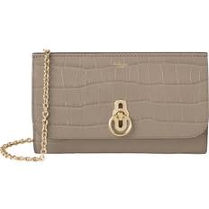Mulberry Clutches Mulberry Croc Effect Leather Clutch Bag - Cashmere Taupe