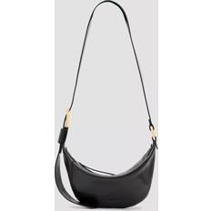 Luna Small Leather Crossbody Bag - Black
