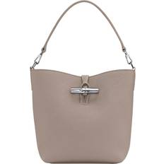 Longchamp Bucket Bags Longchamp Le Roseau Leather Bucket Bag - Clay