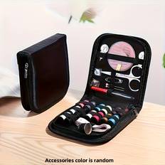 Mini Canvas Sewing Kit Black Travel Set