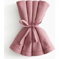 H&M 4-Pack Linen Blend Napkins Dark Dusty 40x40 Cloth Napkin Pink