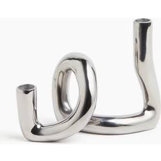 H&M Metal Silver Coloured Candlestick