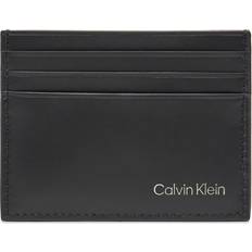 Leather Card Cases Calvin Klein Leather RFID Cardholder Porte Cuir - Black