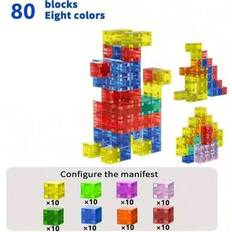 Magnetic cube Shein Transparent Multi-Color Magnetic Cube Toys