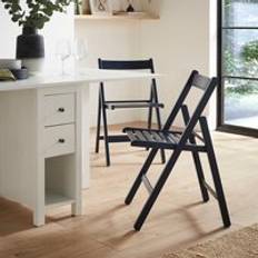 Dunelm Bessie Wooden Folding Luxe Navy Chair