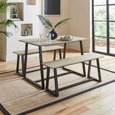 Dunelm Dining Sets Dunelm 4 Seater Table Bench Light Wood Dining Set