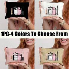 Synthetic Material Cosmetic Bags Shein Fashion Makeup Travel Bag With Cosmetic Design Print - P