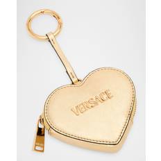 Coin Purses Versace Heart-Shaped Leather Coin Lambskin - Mekong Gold