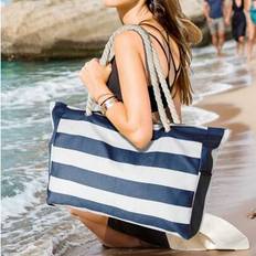 Polyester Beach Bags Shein Large Waterproof Beach Tote Bag With Zipper Sandproof - Design