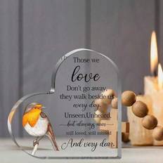 Acrylic Figurines Shein Heart Acrylic Desk Decor For Loss Of Son Daughter Figurine