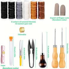 Sykits Temu 27pcs Leather Sewing Kit Upholstery Needles