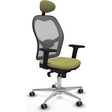 Aluminium Kontorstole Ergonomisk Med Hovedstøtte 2D086G1 Grøn Kontorstol